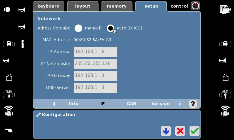 CS2 Network-Setup - Automatisk via DHCP